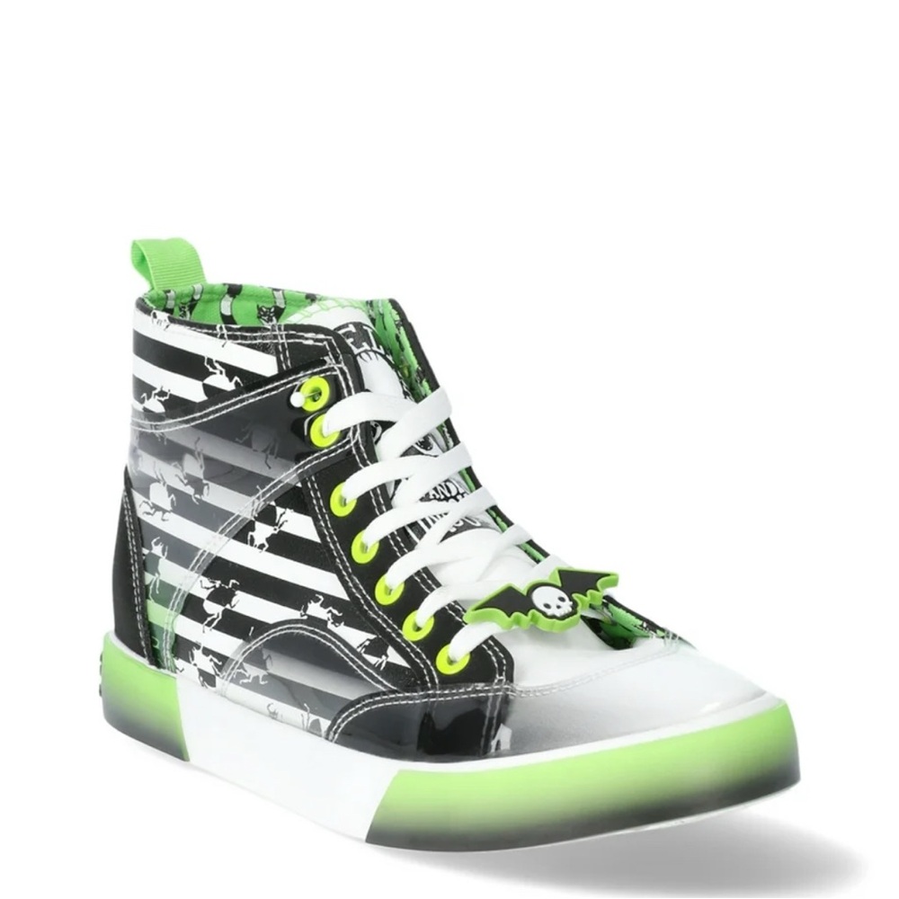 Women’s Beetle Juice Sneakers with Skull Design